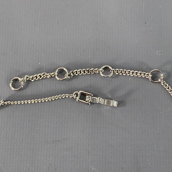 GIVENCHY Silver Rhinestones Metal Necklace - Picture 4 of 4